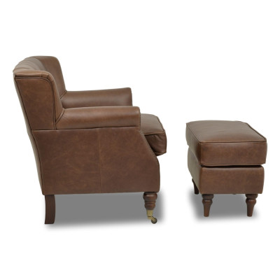 Poltrona London - Couro Pull Up